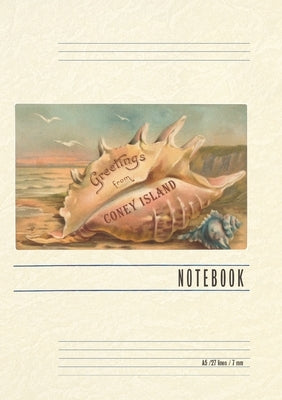 Vintage Lined Notebook Greetings from Coney Island, Conch by Found Image Press