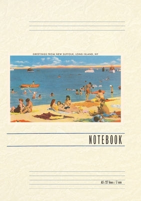 Vintage Lined Notebook Greetings from New Suffolk, Long Island, New York by Found Image Press