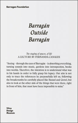 Barragán Outside Barragán: A Journey Through Books, Trips, Exhibitions and Friends by Barragan, Luis
