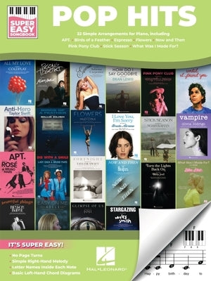 Pop Hits - Super Easy Songbook: 22 Simple Arrangements of Today's Hits with Lyrics by