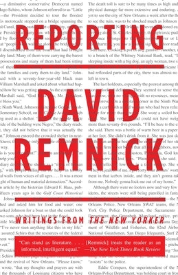 Reporting: Writings from The New Yorker by Remnick, David