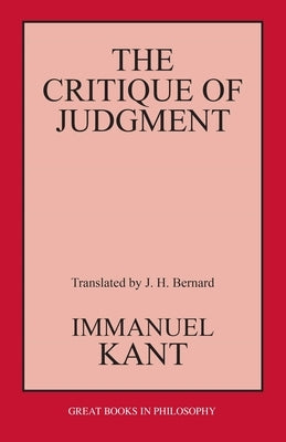 Critique of Judgment by Kant, Immanuel
