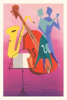 Vintage Journal Stylized Bass and Saxophone by Found Image Press