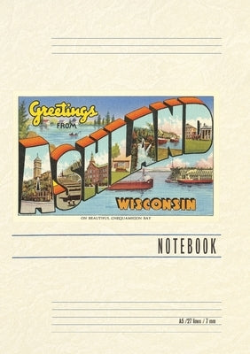 Vintage Lined Notebook Greetings from Ashland, Wisconsin by Found Image Press
