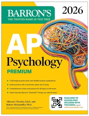 AP Psychology Premium, 2026: Prep Book with 3 Practice Tests + Comprehensive Review + Online Practice by Weseley, Allyson J., Ed D.