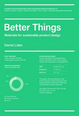 Better Things: Materials for Sustainable Product Design by Liden, Daniel