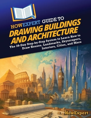 HowExpert Guide to Drawing Buildings and Architecture: The 39-Day Step-by-Step System to Learn How to Draw Houses, Landmarks, Skyscrapers, Interiors, by Howexpert