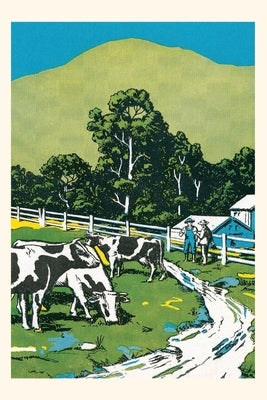 Vintage Journal Cows in the Pasture by Found Image Press