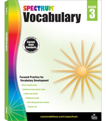 Spectrum Vocabulary, Grade 3: Volume 86 by Spectrum