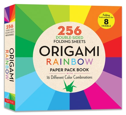 Origami Rainbow Paper Pack Book: 256 Double-Sided Folding Sheets (Includes Instructions for 8 Models) by Tuttle Studio