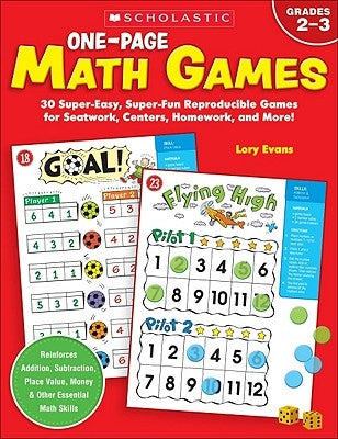 One-Page Math Games by Evans, Lory