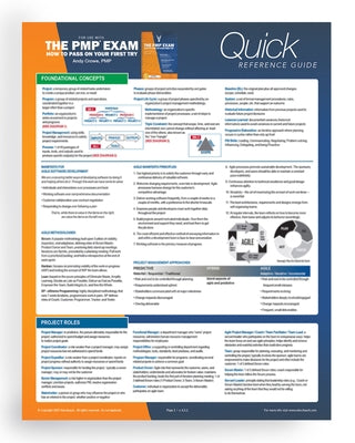 Pmp Exam: Quick Reference Guide by Crowe, Andy