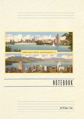 Vintage Lined Notebook Greetings from Victoria, BC, Canada by Found Image Press