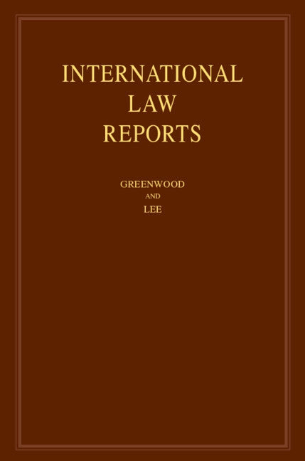 International Law Reports: Volume 210 by Greenwood, Christopher