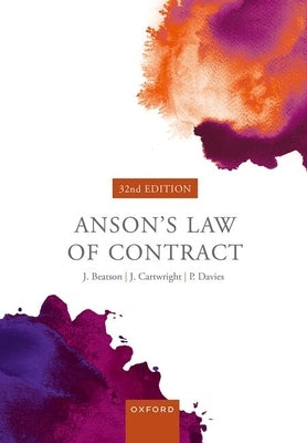 Anson's Law of Contract by Beatson Fba, Jack