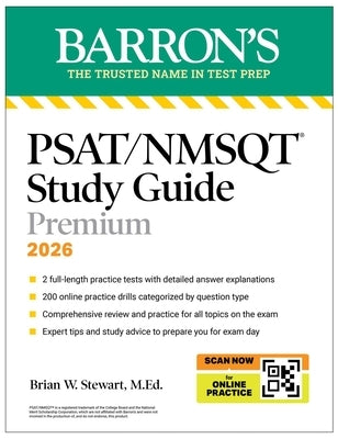 Psat/NMSQT Study Guide Premium, 2026: 2 Practice Tests + Comprehensive Review+ 200 Online Drills by Stewart, Brian W., M. Ed