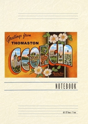 Vintage Lined Notebook Greetings from Thomaston by Found Image Press