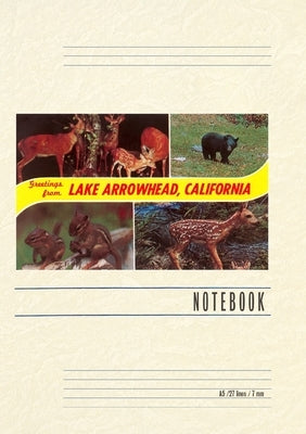 Vintage Lined Notebook Greetings from Lake Arrowhead, California by Found Image Press