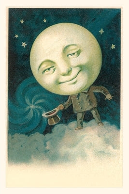 Vintage Journal Benevolently Smiling Moon by Found Image Press