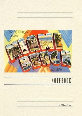 Vintage Lined Notebook Greetings from Miami Beach by Found Image Press