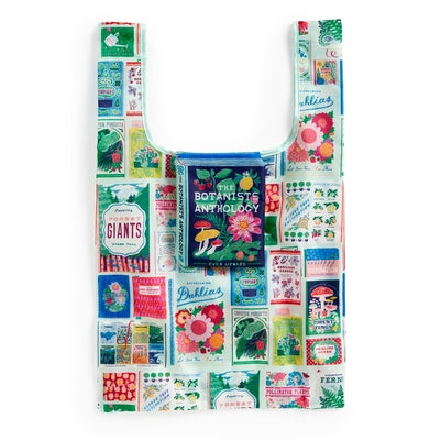Ever Upward Botanist Bookshelf Packable Nylon Tote Bag by Galison, Galison