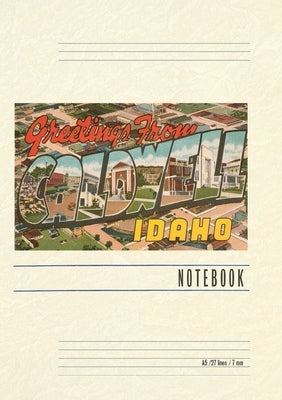 Vintage Lined Notebook Greetings from Caldwell by Found Image Press