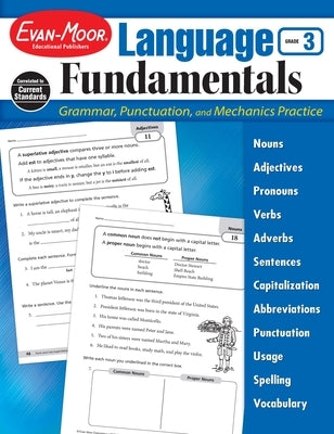 Language Fundamentals, Grade 3 Teacher Resource by Evan-Moor Educational Publishers