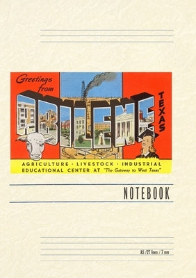 Vintage Lined Notebook Greetings from Abilene, Texas by Found Image Press