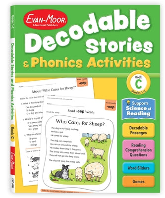 Decodable Stories and Phonics Activities, Level C, Grade 1 - 2 Workbook by Evan-Moor Educational Publishers