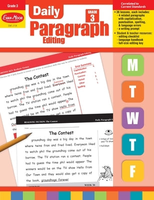 Daily Paragraph Editing, Grade 3 Teacher Edition by Evan-Moor Educational Publishers