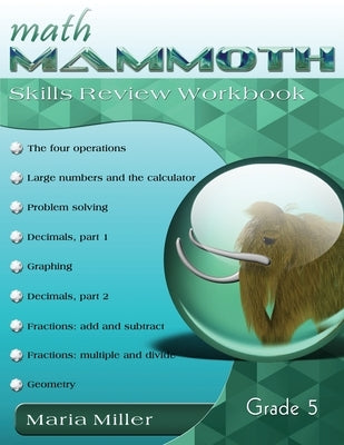 Math Mammoth Grade 5 Skills Review Workbook by Miller, Maria