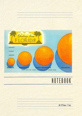 Vintage Lined Notebook Greetings from Florida, Orange Sizing by Found Image Press