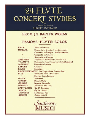 24 Flute Concert Studies Advanced Classical Repertoire Collection for Flute Students Includes Bach Mozart Debussy Bizet Ravel and More Unaccompanied F by Hal Leonard Corp
