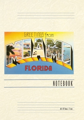 Vintage Lined Notebook Greetings from Miami, Florida by Found Image Press