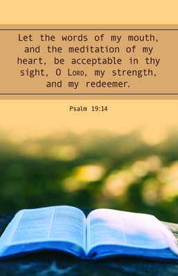 General Worship Bulletin: Let the Words (Package of 100): Psalm 19:14 (Kjv) by Broadman Church Supplies Staff