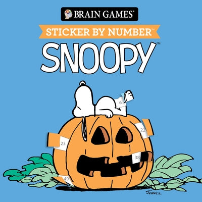 Brain Games - Sticker by Number Compact Edition: Snoopy 7x7 Inches Cozy Fall Craft, Travel Size Activity Book for Adults & Kids 7+ Officially Licensed by Publications International Ltd