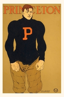 Vintage Journal Princeton Poster, Burly Football Player by Found Image Press