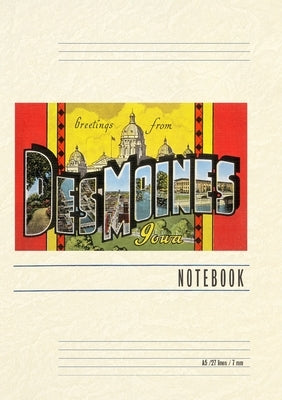 Vintage Lined Notebook Greetings from Des Moines by Found Image Press