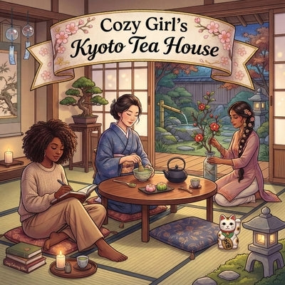 Cozy Girl's Kyoto Tea House: Fun Bold Line Adult Coloring Book Cute Comfy Japanese Zen Designs, Peaceful Daily Homebody Rituals Creative Screen-Free W by Vibes, Cozy Coloring