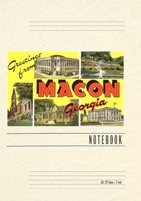 Vintage Lined Notebook Greetings from Macon by Found Image Press