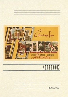 Vintage Lined Notebook Greetings from Hot Springs, Arkansas by Found Image Press