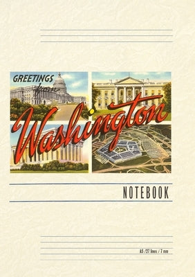 Vintage Lined Notebook Greetings from Washington, DC by Found Image Press