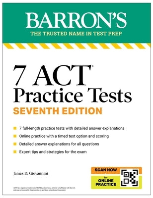 7 ACT Practice Tests, Seventh Edition + Online Practice (2026) by Giovannini, James D.