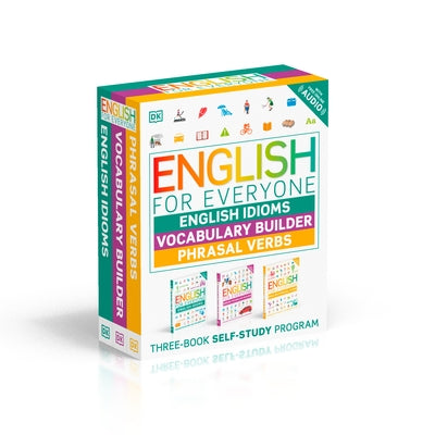 English for Everyone English Idioms, Vocabulary Builder, Phrasal Verbs 3 Book Box Set by Dk