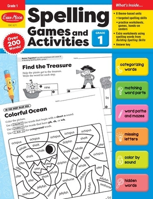 Spelling Games and Activities, Grade 1 Teacher Resource by Evan-Moor Educational Publishers