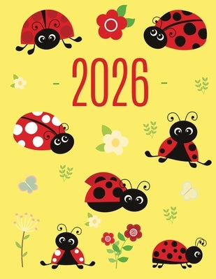 Ladybug Daily Planner 2026: Make 2026 a Productive Year! Cute Weekly Organizer with Red Insect January-December (12 Months) by Press, Happy Oak Tree