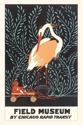 Vintage Journal Poster for Field Museum with Giant Heron by Found Image Press
