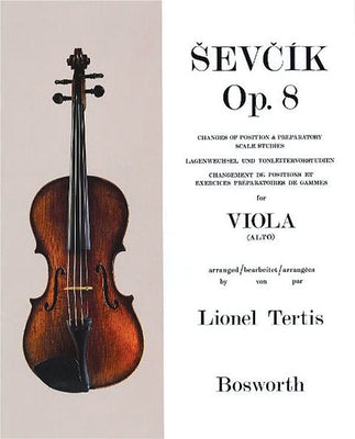Sevcik Op. 8: Changes of Position and Preparatory Scale Studies for Viola (Alto) by Lionel Tertis Bosworth Sheet Music Technique Book for Relatively A by Sevcik, Otakar