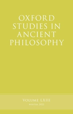 Oxford Studies in Ancient Philosophy by Kamtekar, Rachana