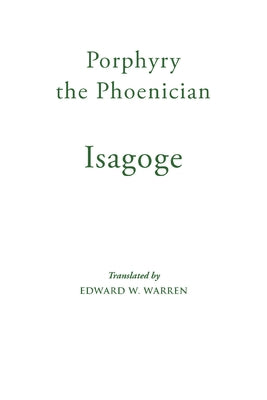 Isagoge by Porphyry the Phoenician